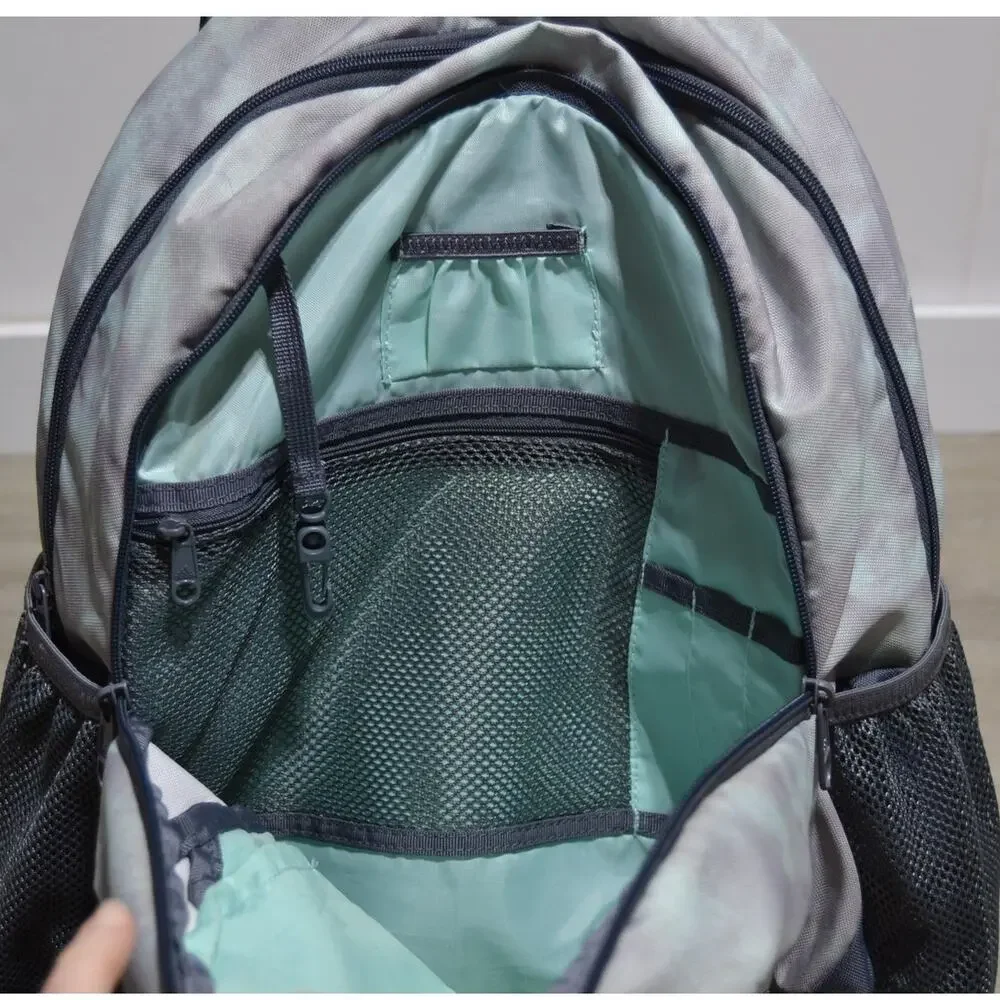 Adidas Girl's Excel 6 Gray & Blue Backpack Travel School